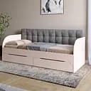 Детская односпальная кровать Lion Л-7 с ящиками и ламелями 90x200 см Лили-95 Розовый (Lion-041085)