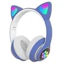 Бездротові навушники Cat ear STN-28 Rainbow LED з вушкам блакитні STN-28-blue