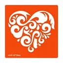 Трафарет для био-папа Сердечко c117-15*15см, размер 15х15см