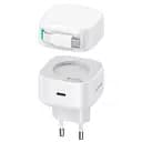 МЗП Usams US-CC202 GaN With Type-C Magnetic Retractable Cable Module XMF Ser. 35W (2USB-C) White