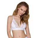 Эластичный топ с кружевом Passion TOP white L