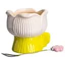 Чаша порцелянова для морозива у формі тюльпана з ложкою 300 мл, жовтий Yiwu FM-42BE