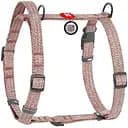 Шлея для собак Waudog Re-cotton H-подібна з QR паспортом світловідбиваюча M 43-60 см коричнева