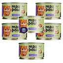 Набор влажного корма для кошек MAU PAW Паштет с индейкой консервированный 5 шт. х 100 г + подарок Влажный корм для взрослых кошек MAU PAW Паштет с курицей и печенью 1 шт. х 100 г