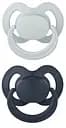 Пустышка силиконовая Baby-Nova с кольцом, ортодонтическая, 18+ мес., голубой с темно-синим, 2шт (3962025)