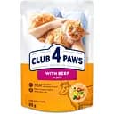 Влажный корм для кошек Club 4 Paws Premium с говядиной 85 г