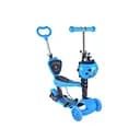 Детский самокат с родительской ручкой Bambi SC20139 колеса PU со светом Синий