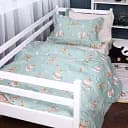 Комплект постільної білизни MirSon Poplin Line Kids 02 Giraffe 160x220 см світло-зелений (2200009711671)