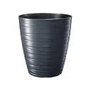 Цветочный горшок Prosperplast Maze круглый с вкладышем антрацит 296 х 329 мм (88710-433)