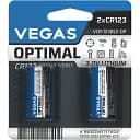 Первинний елемент живлення Vegas Optimal CR123 lithium 2 шт. (VCR-123BL2-OP)