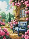 Набор с алмазной мозаикой Цветочный сад Ideyka AMO8140, 30x40 см