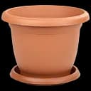 Горщик для квітів Serinova з піддоном Villa, 22 л, теракотовий (VS09 / V509TERRA COTTA)