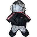 Дождевик для собак Ginger S Плащевка светоотражающая черный Д-25 см ОГ-54 см ОШ-30 см