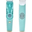 Бездротова акумуляторна машинка для стрижки дітей з витяжкою VGR V-151 3 насадки блакитна