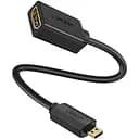 Кабель Ugreen Micro HDMI штекер to HDMI 2.0 разъем 4K 60Hz 22CM Black (20134)