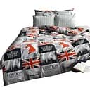 Комплект постільної білизни Novita Бязь, двуспальний, сірий (23904)