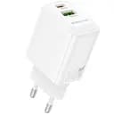 МЗП Borofone BN29 Fuente PD30W+QC3.0 (1USB-A/1C) White