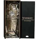 Подарунковий набір віскі Whiskey Stones №11 графин Bohemia Quadro в дерев'яному пеналі