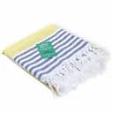 Полотенце пештемаль Lovely Svi хлопковое, пляжное, хамам, spa - XХL 100x180 см Yellow/Blue Stripes (8032025)