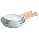 Набор сковородок универсальных MGC алюминиевых с антипригарным покрытием 1,2/2/3 л, белый MGC HP-4-410W