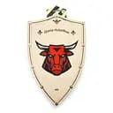 Сувенірний дерев'яний щит "Буйвол" 000157, 47х30 см