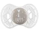 Силиконовая симметричная пустышка Nuvita Air55 Cool Be Happy, 6-12 мес., серый (NV7085PG)
