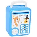 Скарбничка-сейф дитяча MK 5404 ігрова з ключем світловими еффектами та паролями блакитна