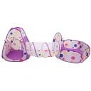 Палатка детская игровая LUGI HP-S-4NDV с тоннелем и бассейном для шариков сиреневая