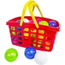 Игрушечная корзинка для супермаркета с шариками