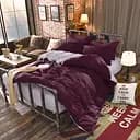 Двухсторонний комплект постельного белья Domikus Микрофибра 175х210 см Graphite/Sangria (4829900026929)