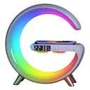 Атмосферна лампа з бездротовим зарядним пристроєм, інтелектуальна світлодіодна настільна лампа, Bluetooth-динамік, затемнене нічне