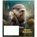 Зошит учнівський Adventure Школярик 012-3291C-1 в косу лінію 12 аркушів