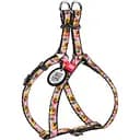 Шлея для котів та дрібних порід собак Waudog Nylon Авокадо на рожевому з QR паспортом XS 28-40x1 см