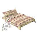 Комплект постельного белья Rigel Клеточка бязь 220х200 см бежевый с желтым (168134)