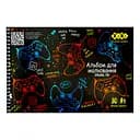 Альбом для малювання Gamer KIDS Line А4, 30 аркушів, 120 г/м², на пружині, темно-синій