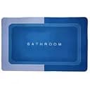 Коврик суперпоглащающий в ванную Stenson 60x40 см прямоугольный серо-темно-синий (26268)