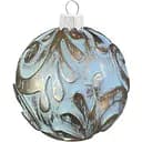 Набір ялинкових іграшок Dashuri Вінтаж 2 штуки по 8 см із золотою поталлю, блакитний 80130407