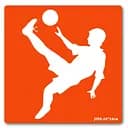 Трафарет для био-папа Футбол-3 j099-24*24см, размер 24 х 24см