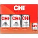 Набір CHI Home Stylist Support Kit для щоденного догляду за волоссям: Шампунь Infra 355 мл + Кондиціонер Infra Treatment 355 мл + Зміцнюючий засіб Keratin Mist 355 мл + Відновлювальний комплекс Silk Infusion 59 мл