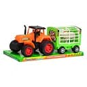 Трактор инерционный, с прицепом, животные 2 шт.