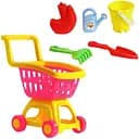 Дитячий пісочний набір Bamsic 213/2 візочок із кошиком та комплект для гри в пісочниці