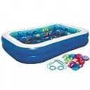 Басейн дитячий надувний 54177, 2 кільця 262-175-51см