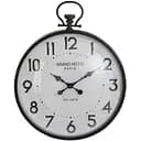 Настенные часы J-line круглые в черном металлическом корпусе с арабскими цифрами Grand Hotel 56 см (87930)