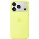 Чехол Silicone Case with Button, Animation & MagSafe для Apple iPhone 17 Pro Neon Yellow AAA (153240)