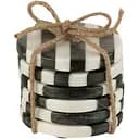 Набор подставок под чашки J-line черно-белый 6 шт. (34188)