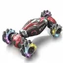 Радіокерована трюкова машина-перевертень YJ 098-2 A-02, 4х4, роликові колеса, акумулятор 3.7V, пульт 2.4GHz, браслет, Червона