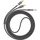 Кабель Hoco UPA10 double lotus rca audio cable 3.5 мм Сірий