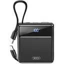 Зовнішня портативна батарея XO PR224 fast charging dual line 10000 mAh із 2 кабелями чорна