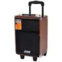 Колонка B-Q8, MP3, FM-станции, микрофон, Bluetooth 5.0, дерево + пластик, аккумулятор, коричневая