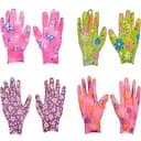 Перчатки прорезиненные женские с рисунком, 12 пар в уп. Х4-2